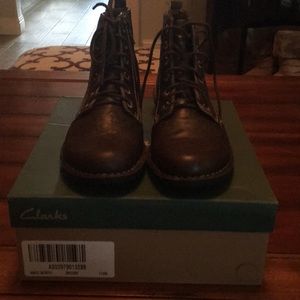 Clarks Brown Ankle Boots